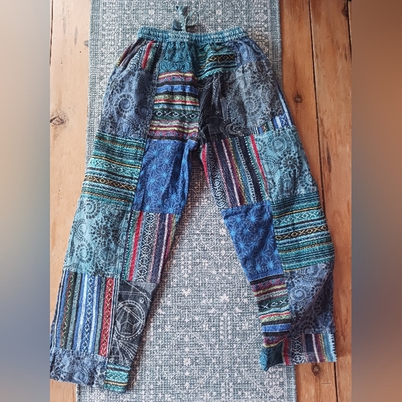 MEXICALI BLUES BAGGY MULTICOLOR PATCHWORK PANTS SMALL - Picture 9 of 9